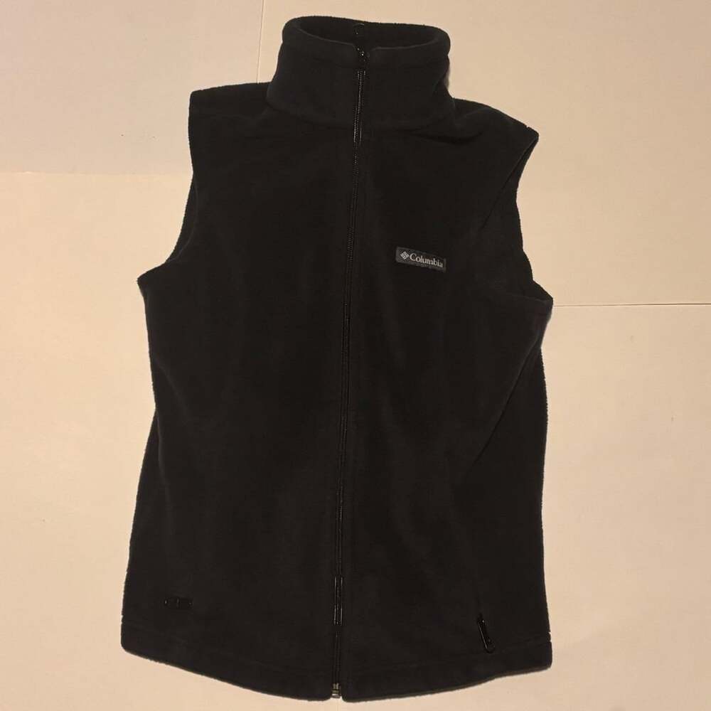 Columbia Black Fleece Zip Up Vest